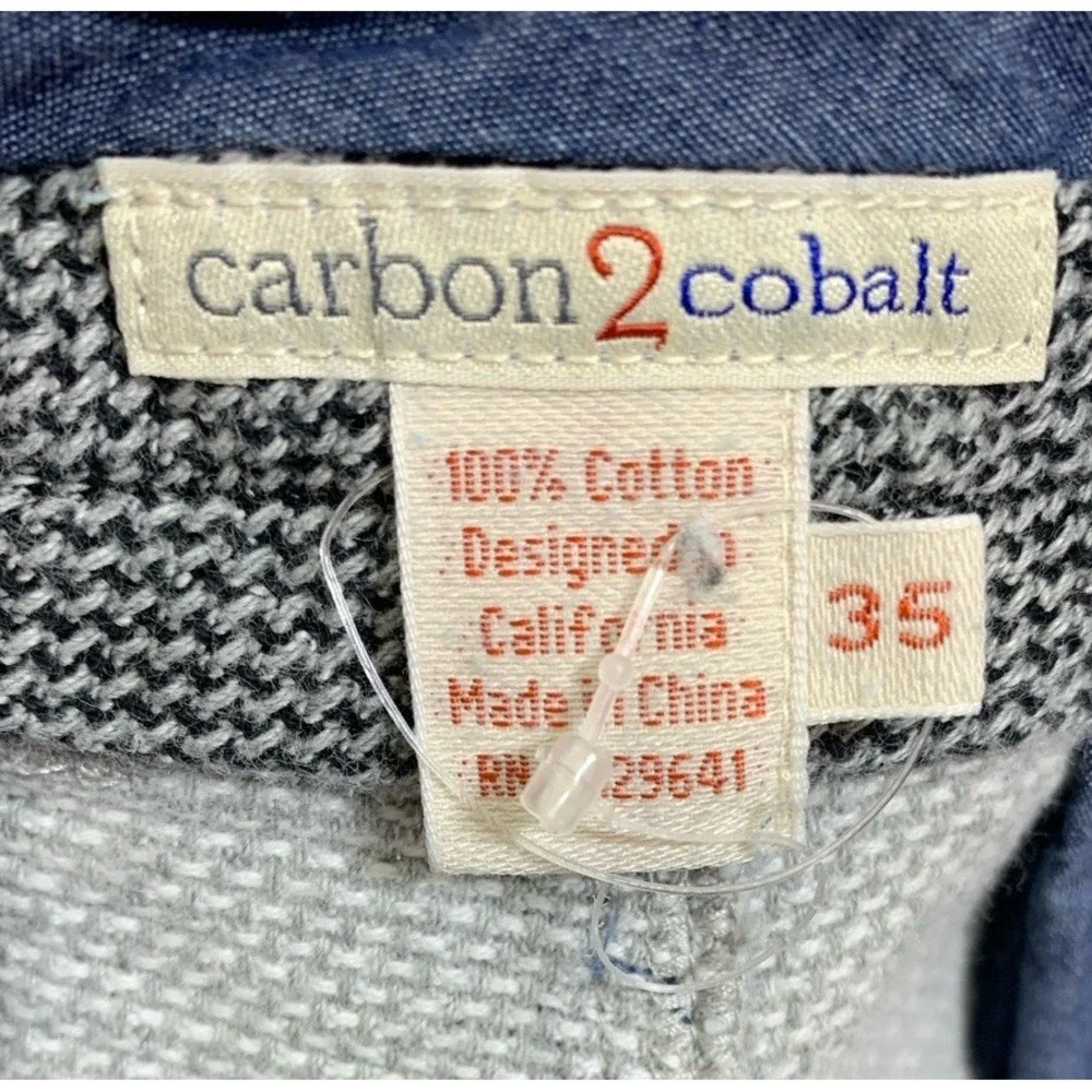 Carbon 2 Cobalt Pebble Cloth Pants Mens 34x32 Gray Textured Flat Front Chino